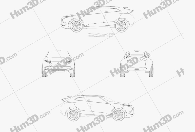 Mitsubishi XR-PHEV 2017 Blueprint