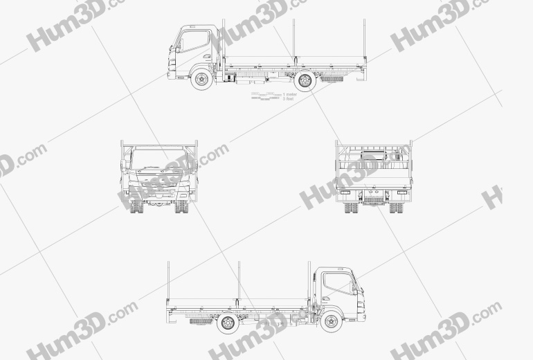 Mitsubishi Fuso Canter 515 Wide Cabina Simple Tradies Truck 2019 Blueprint