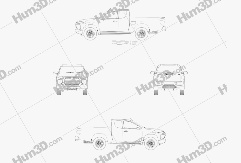 Mitsubishi Triton Club Cab 2021 Blueprint