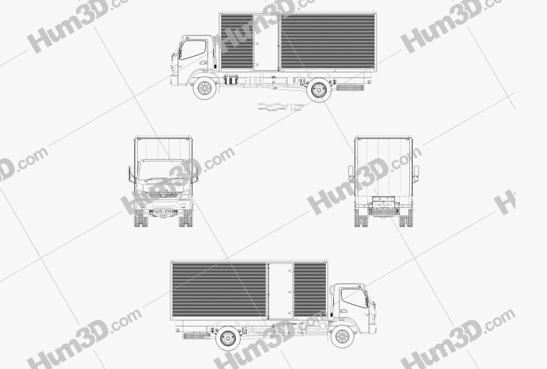 Mitsubishi Fuso FI 箱型トラック 2022 ブループリント
