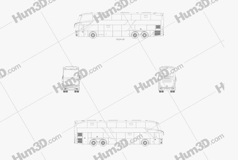 Modasa Zeus 4 Автобус 2019 Чертеж