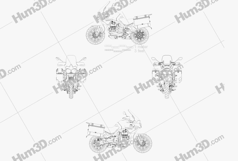 Moto Guzzi Stelvio 1200 NTX 2015 蓝图