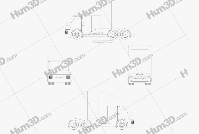 Neuron EV TORQ Camião Tractor 2022 Blueprint