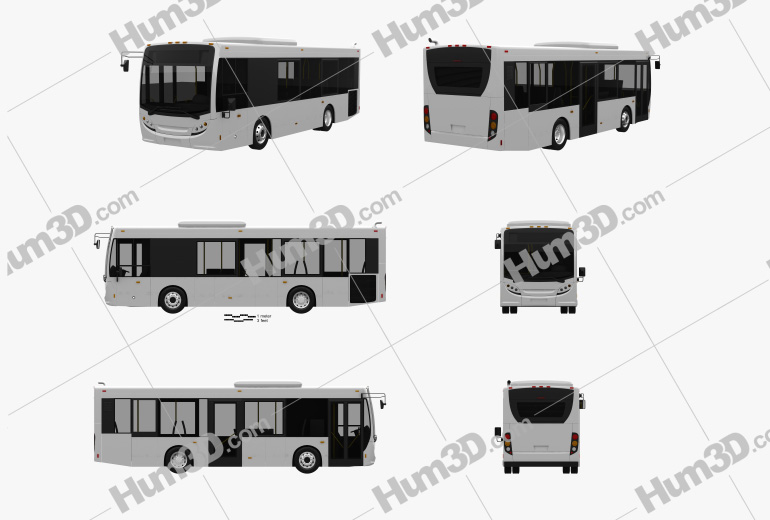 New Flyer MiDi bus 2016 Blueprint Template