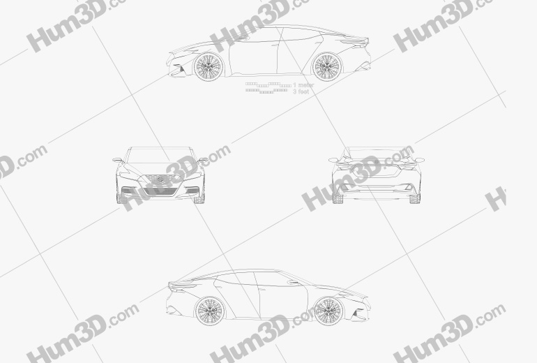 Nissan Sport セダン 2013 設計図