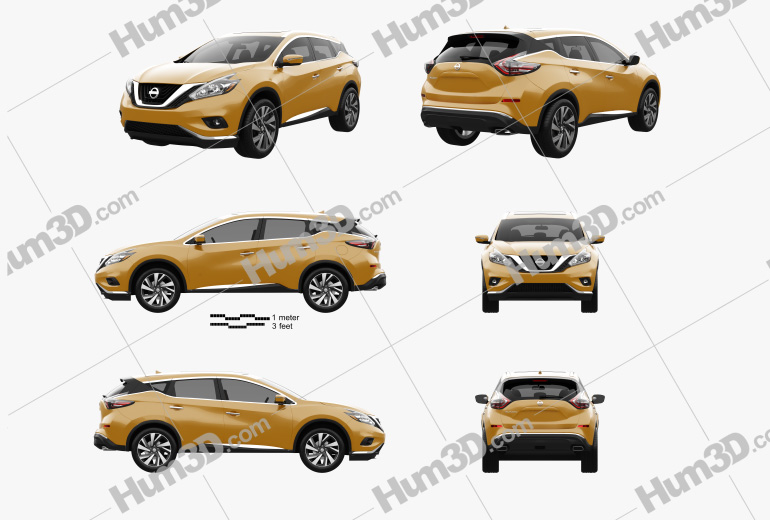 Nissan Murano (Z52) 2019 Blueprint Template