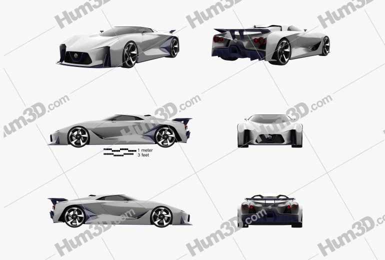 Nissan 2020 Vision Gran Turismo 2014 Blueprint Template