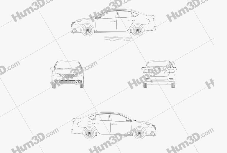 Nissan Sentra SR 2019 Blueprint