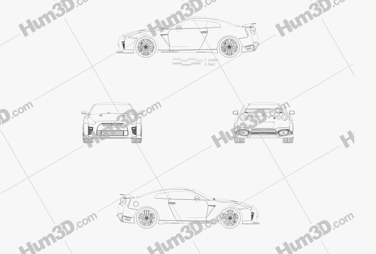 Nissan GT-R 2020 Blueprint
