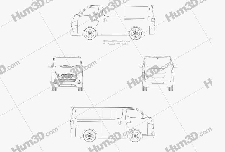 Nissan NV350 Caravan 2016 Blueprint