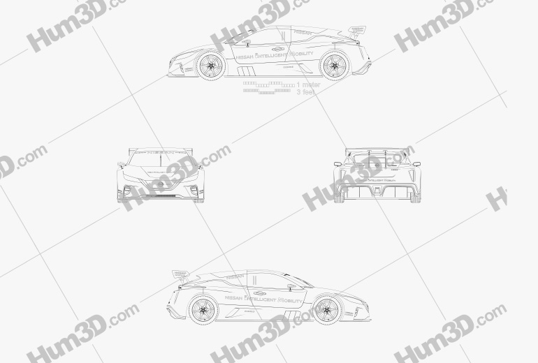 Nissan Leaf Nismo RC 2021 Blueprint
