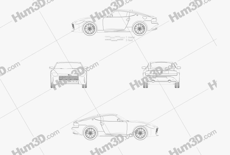 Nissan Z Proto 2021 Blueprint