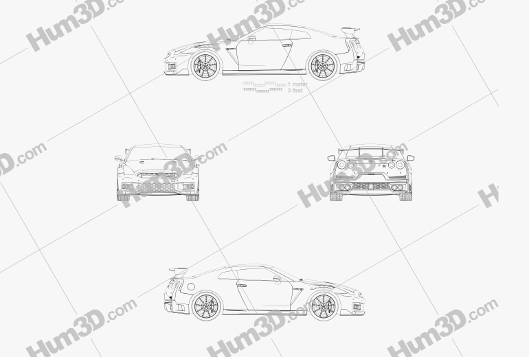 Nissan GT-R Nismo 2023 Blueprint