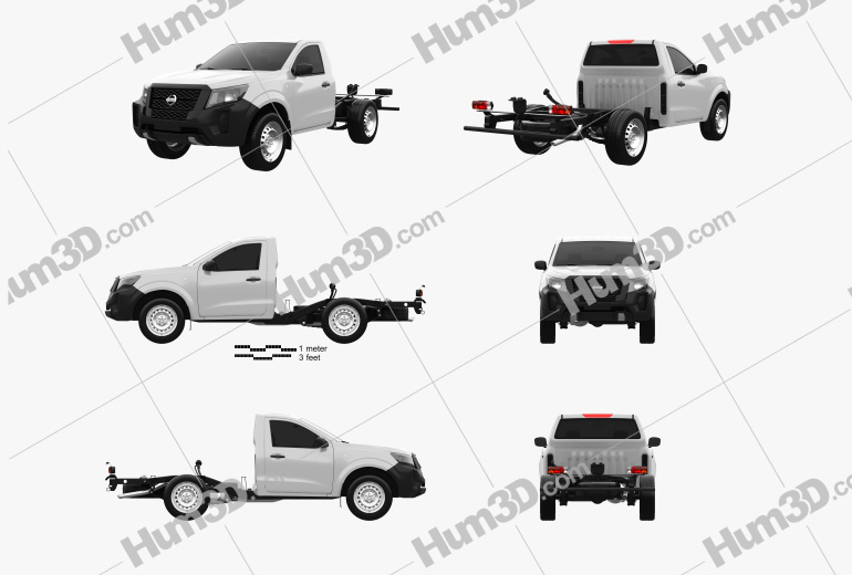 Nissan NP300 Single Cab Chassis 2023 Blueprint Template