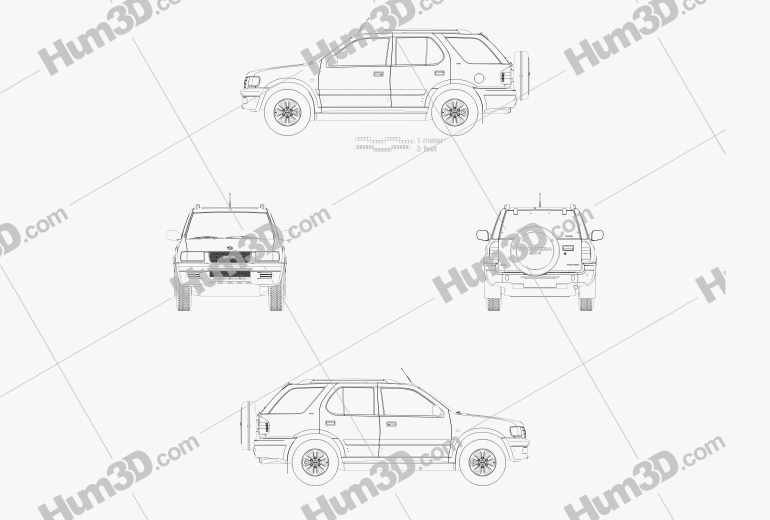 Opel Frontera (B) 1998 Disegno Tecnico
