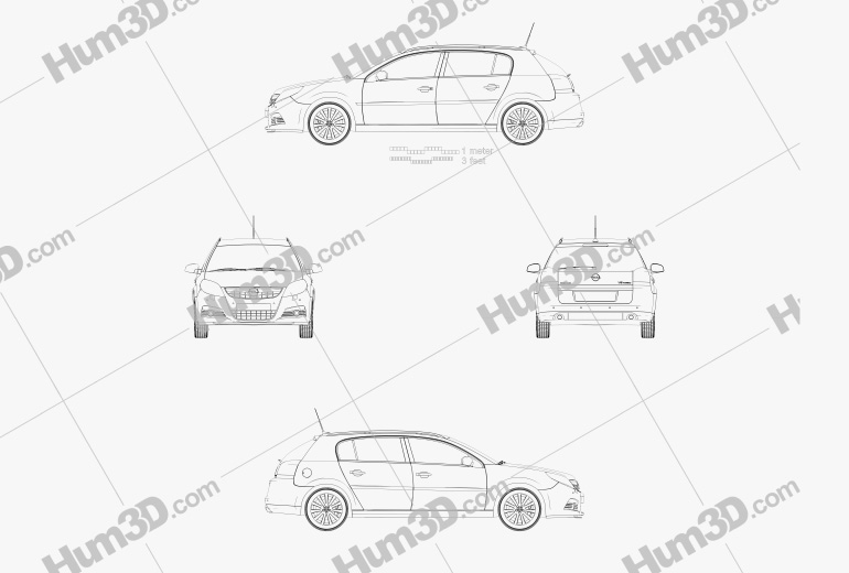 Opel Signum 2006 設計図