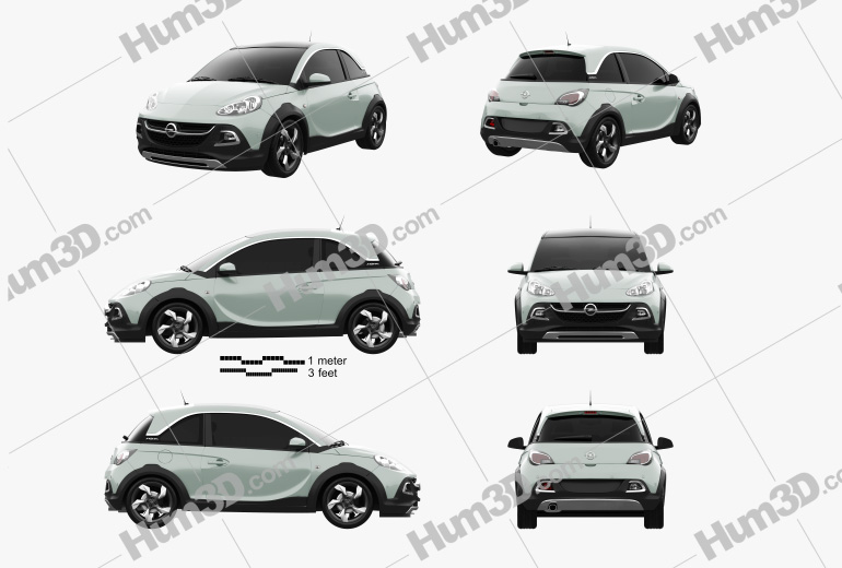 Opel Adam Rocks 2017 Blueprint Template