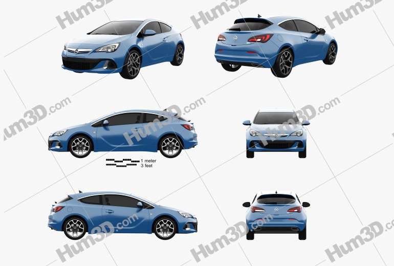 Opel Astra J OPC 2015 Blueprint Template