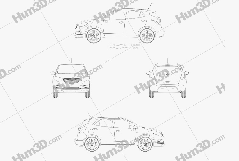 Opel Mokka X 2020 Blueprint