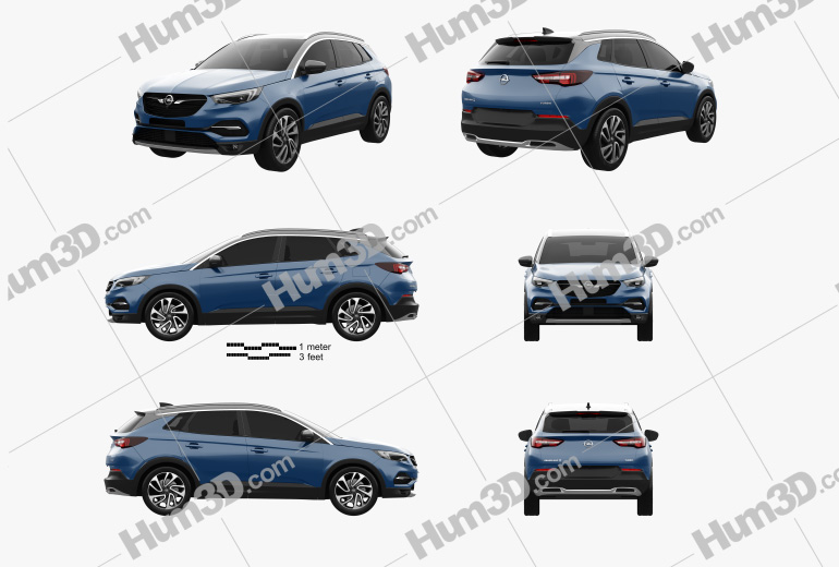 Opel Grandland X 2020 Blueprint Template