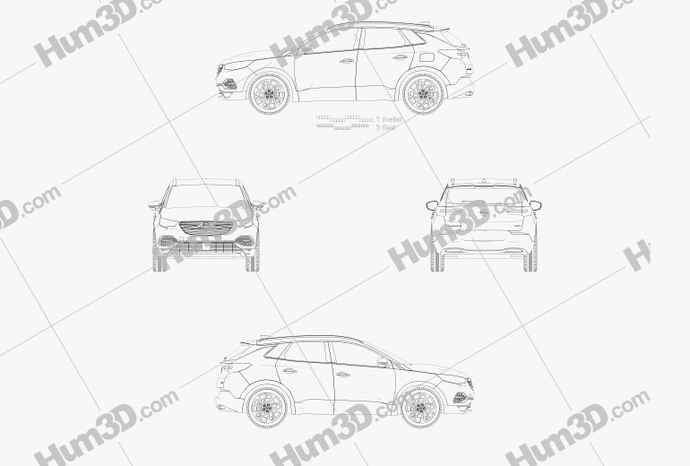 Opel Grandland X 2020 蓝图