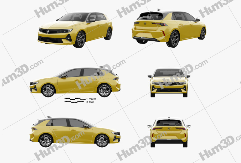 Opel Astra hybrid Ultimate 2021 Blueprint Template