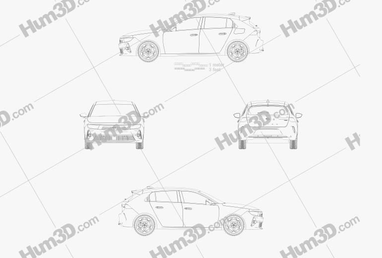 Opel Astra hybrid Ultimate 2021 Blueprint
