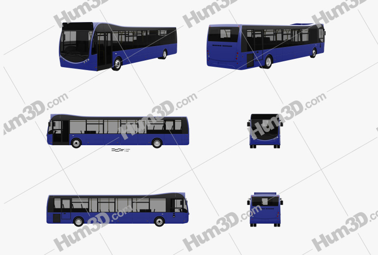 Optare MetroCity bus 2012 Blueprint Template