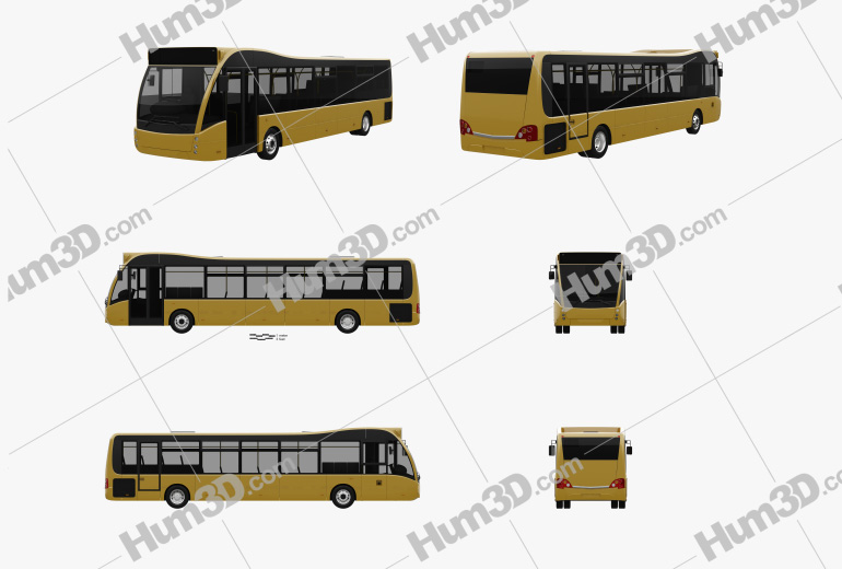 Optare Versa bus 2011 Blueprint Template