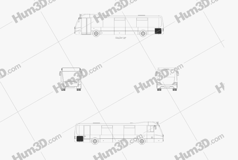 Optare Versa Autobus 2011 Blueprint