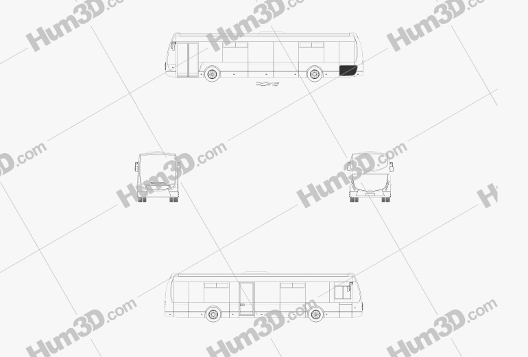 Optare Tempo バス 2011 設計図