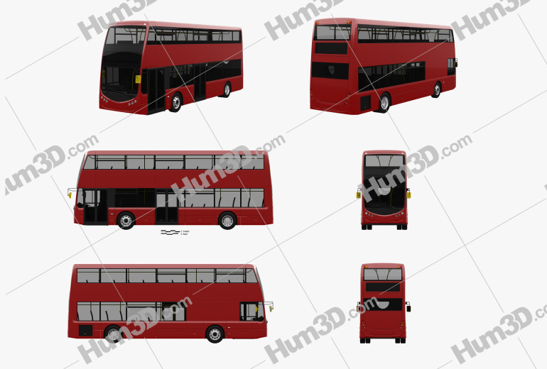 Optare MetroDecker bus 2014 Blueprint Template