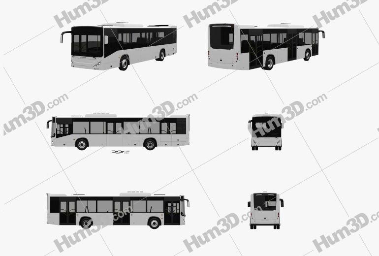 Otokar Kent 290LF bus 2010 Blueprint Template