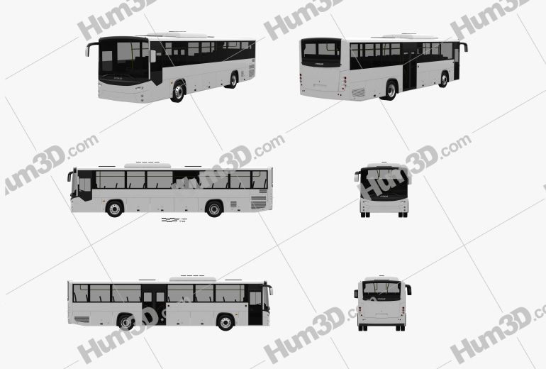 Otokar Territo U bus 2012 Blueprint Template