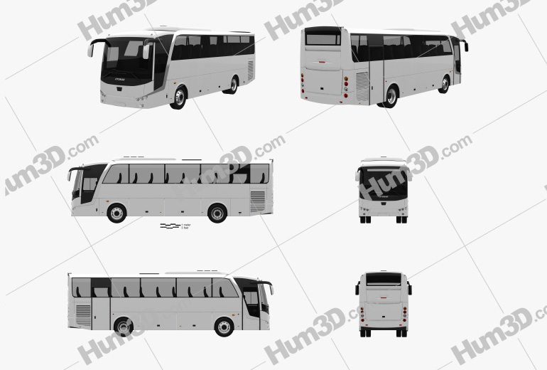 Otokar Vectio 250T bus 2007 Blueprint Template