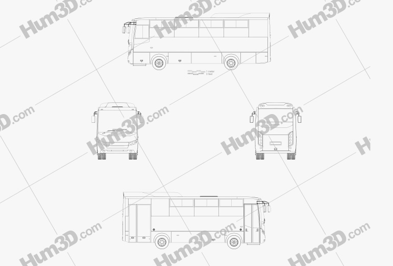 Otokar Navigo C Ônibus 2017 Blueprint