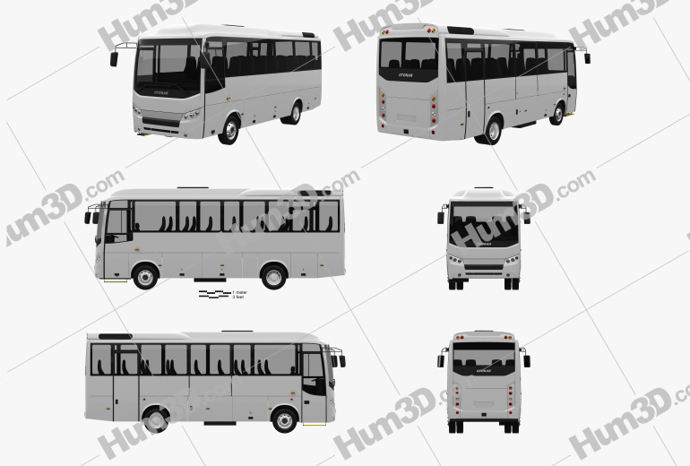 Otokar Navigo U bus 2017 Blueprint Template