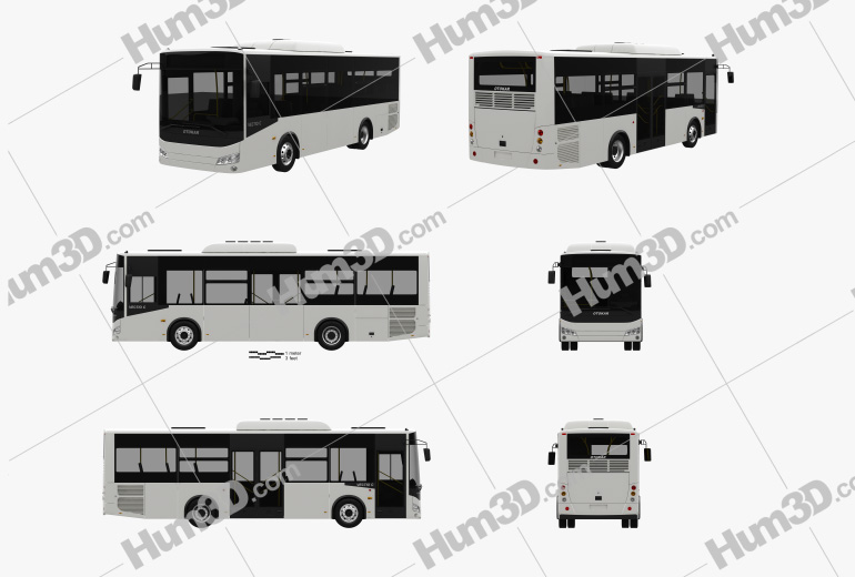 Otokar Vectio C bus 2017 Blueprint Template