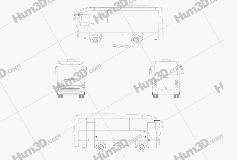 Otokar Tempo Bus 2014 Blueprint