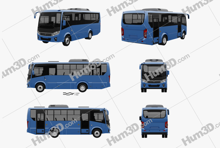 PAZ Vector Next bus 2017 Blueprint Template