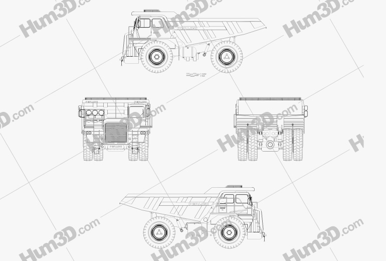 Perlini DP 905 Camion Benne 2020 Blueprint