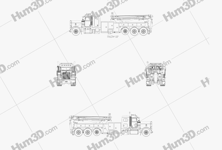 Peterbilt 388 Wrecker Truck 2019 Blueprint