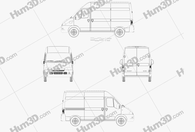 Peugeot Boxer Panel Van L2H2 2014 Blueprint