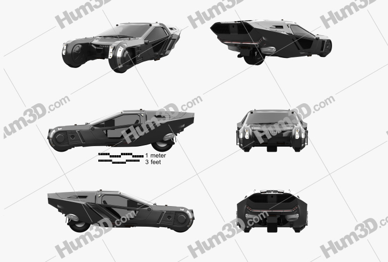Peugeot Blade Runner 2049 Spinner 2018 Blueprint Template