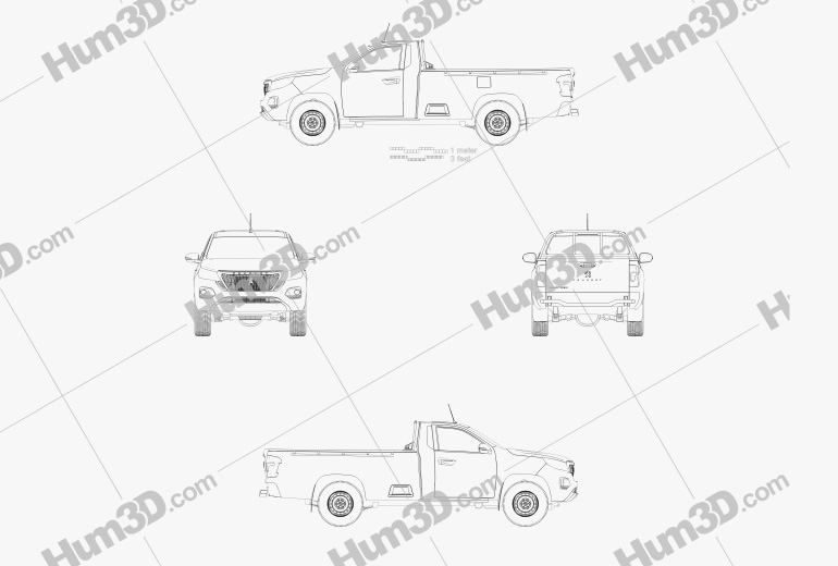 Peugeot Landtrek Cabine Simple Workhorse 2022 Blueprint