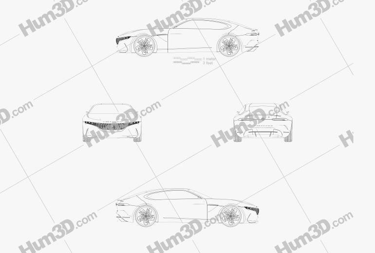 Pininfarina HK GT 2018 Blaupause