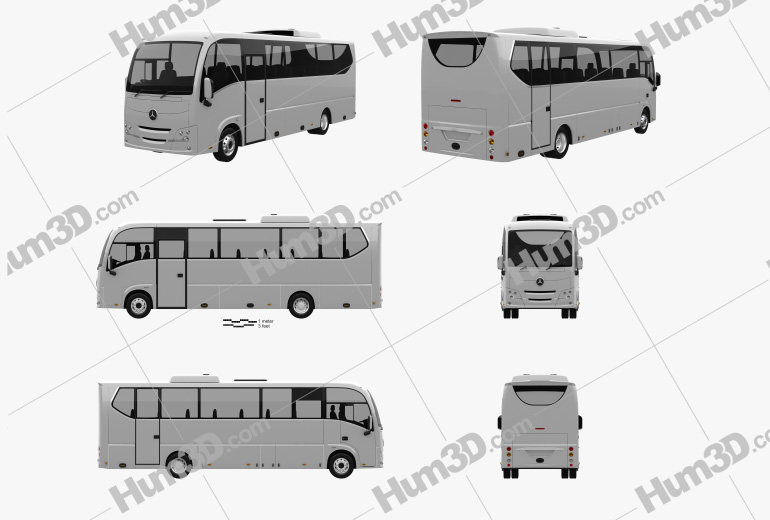Plaxton Cheetah XL bus 2016 Blueprint Template