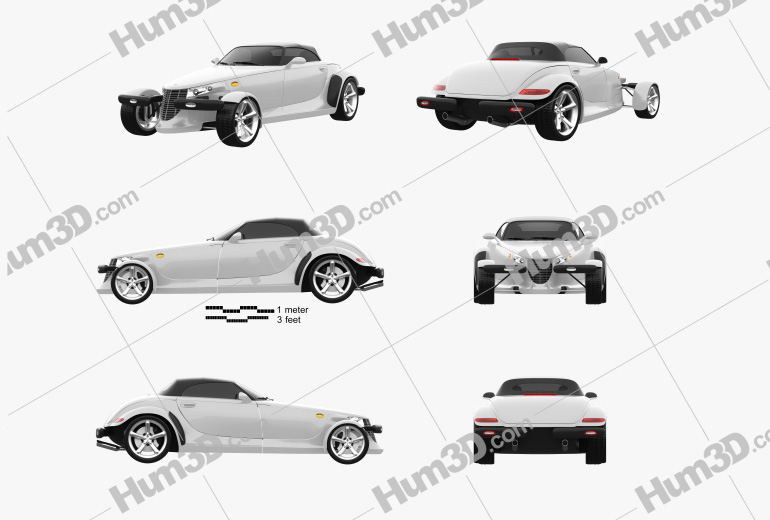 Plymouth Prowler 2002 Blueprint Template