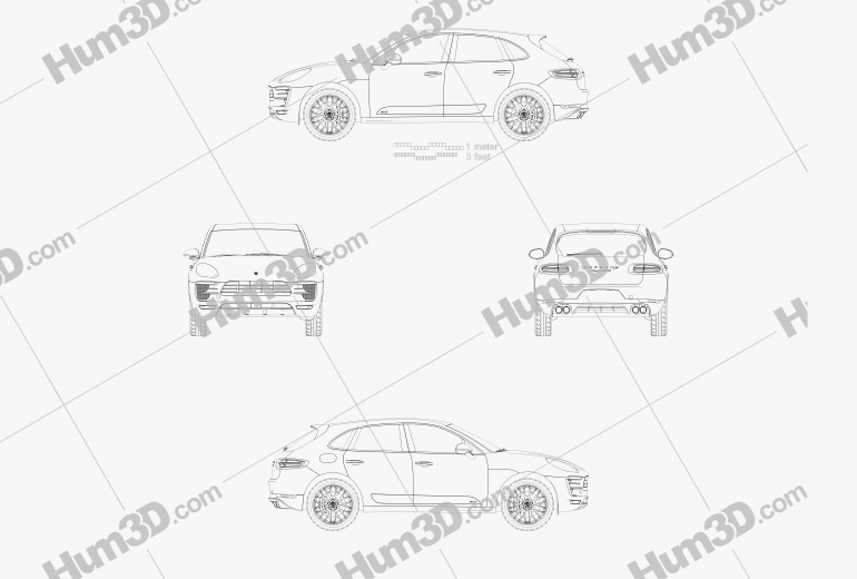 Porsche Macan GTS 2020 Blueprint