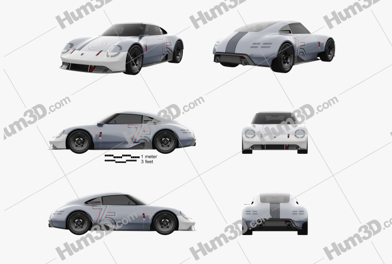 Porsche Vision 357 2023 Blueprint Template